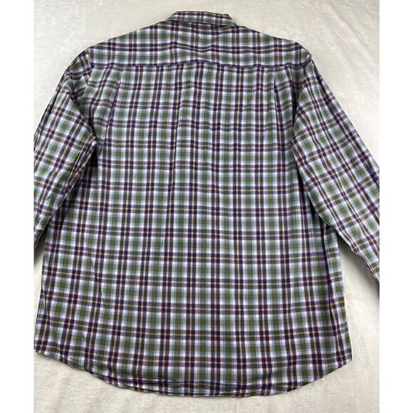 Southern Pines Button-Down Shirt Men's Size XL Multicolor Cotton Plaid Collared - Picture 2 of 6